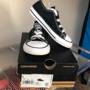 Black Toddler Low Top Converse